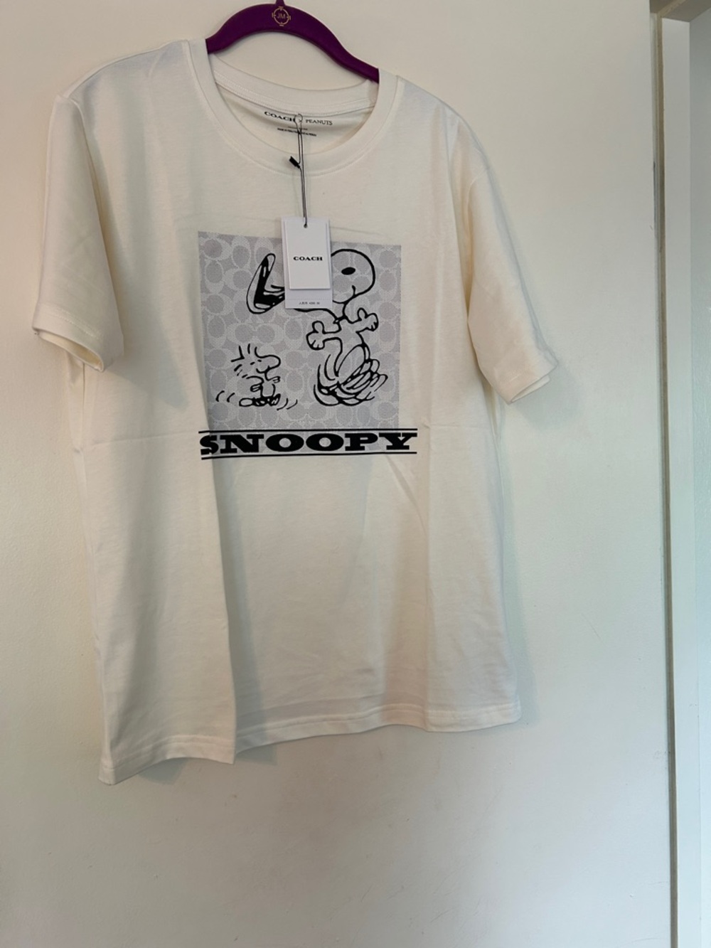 Coach White Kids Snoopy Graphic Tee